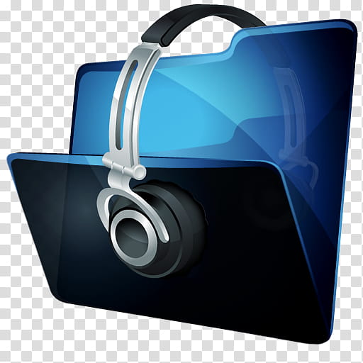 HP Dock Icon Set, FolderMusic, blue and white music folder art transparent background PNG clipart