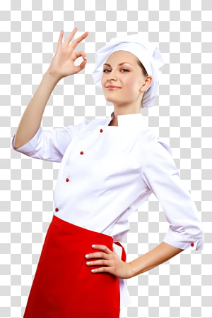 cook chef's uniform gesture uniform chef, Chefs Uniform, Finger, Chief Cook, Hand, Sleeve, Smile transparent background PNG clipart thumbnail