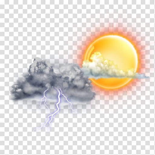 The REALLY BIG Weather Icon Collection, partly-cloudy-am-t-storm-dry transparent background PNG clipart