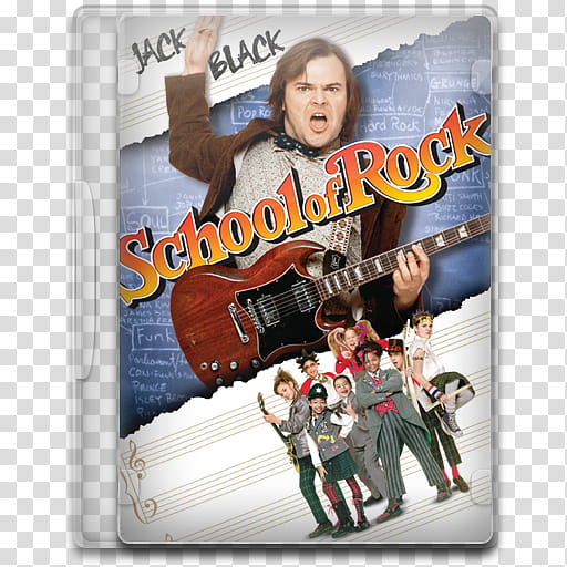 Movie Icon , The School of Rock, School of Rock DVD case screenshot transparent background PNG clipart