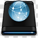 Darkness icon, NetworkDisk Ctype, blue and black drive icon transparent background PNG clipart