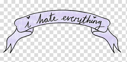 Overlays S, i hate everything ribbon graphic transparent background PNG clipart