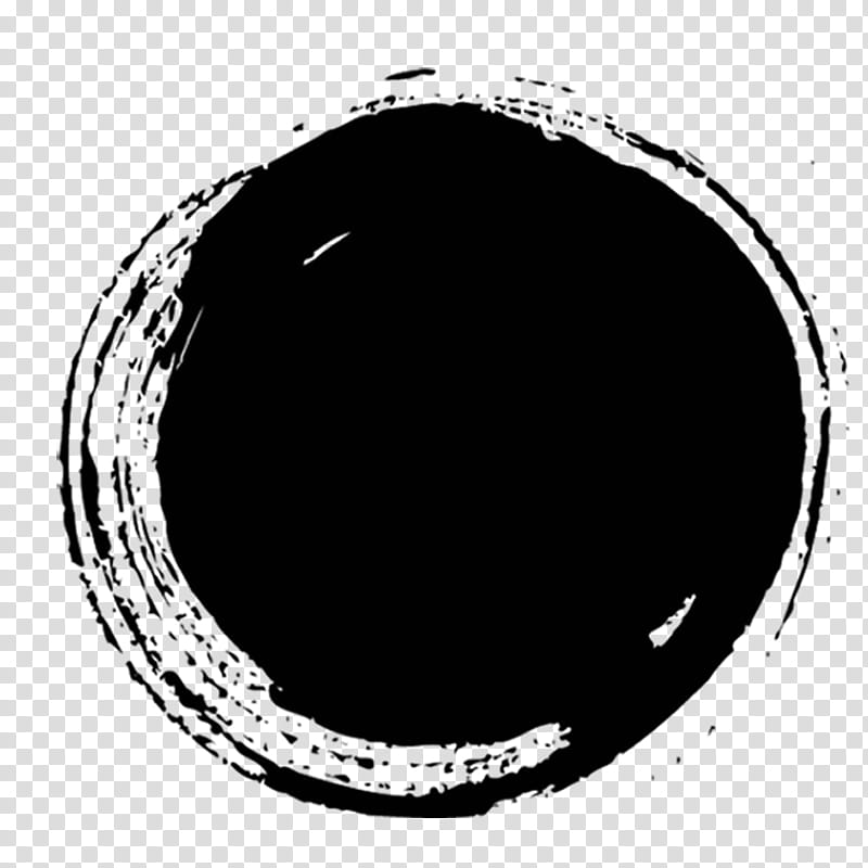 Brush Circle, Ink Brush, Ink Wash Painting, Calligraphy, Pen, Chinese Calligraphy, Oval, Blackandwhite transparent background PNG clipart