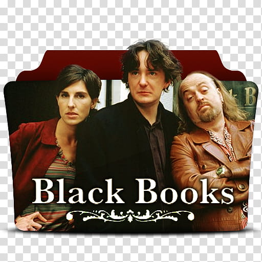 TV Series Folder Icons II, black_books, Black Books folder icon transparent background PNG clipart