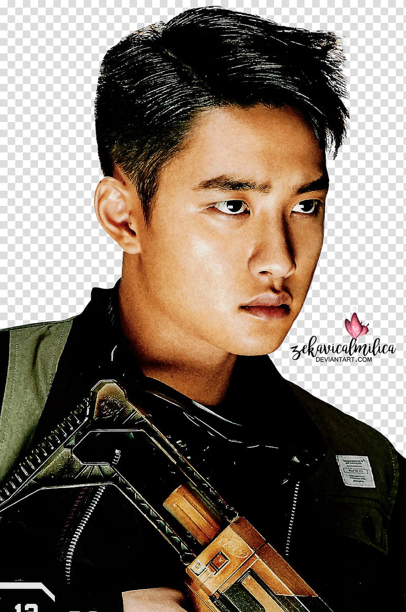 EXO D O The Power Of Music, man holding rifle transparent background PNG clipart