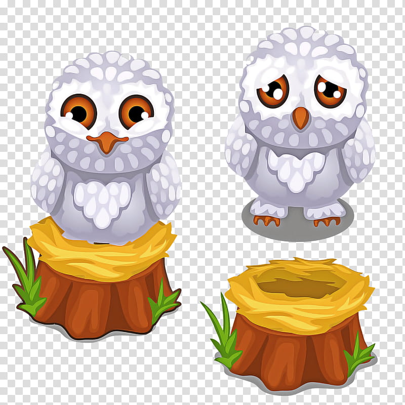 owl snowy owl cartoon bird bird of prey, Plant, Animal Figure transparent background PNG clipart