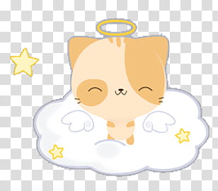 Iconos y de Angel Pets Kawaii, Angel Cat transparent background PNG clipart