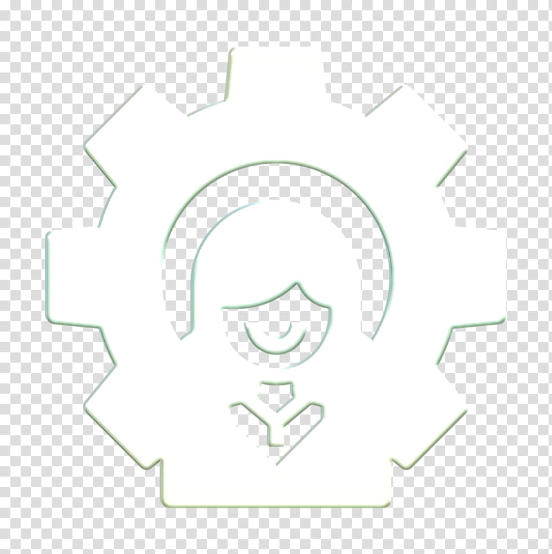 Cog icon Leader icon Management icon, Emblem, Symbol, Logo, Circle transparent background PNG clipart