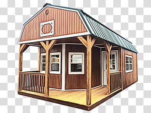 house building shed home log cabin, Watercolor, Paint, Wet Ink, Roof, Cottage, Siding, Porch transparent background PNG clipart thumbnail