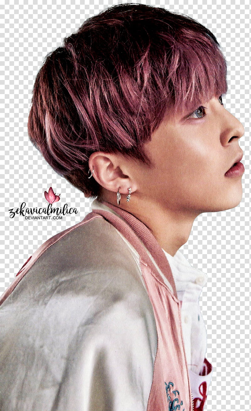 EXO Xiumin Lucky One, man in gray and pink jacket illustration transparent background PNG clipart