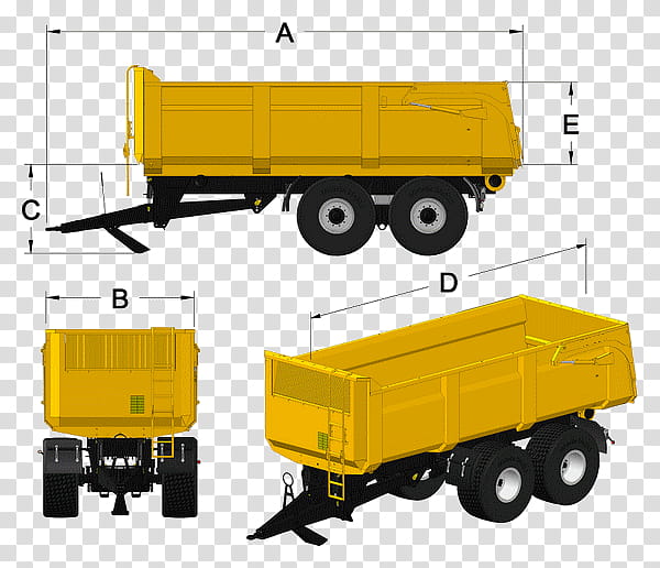 Yellow Light, Dump Truck, Trailer, Commercial Vehicle, Semitrailer, Gross Vehicle Weight Rating, Cargo, Machine transparent background PNG clipart