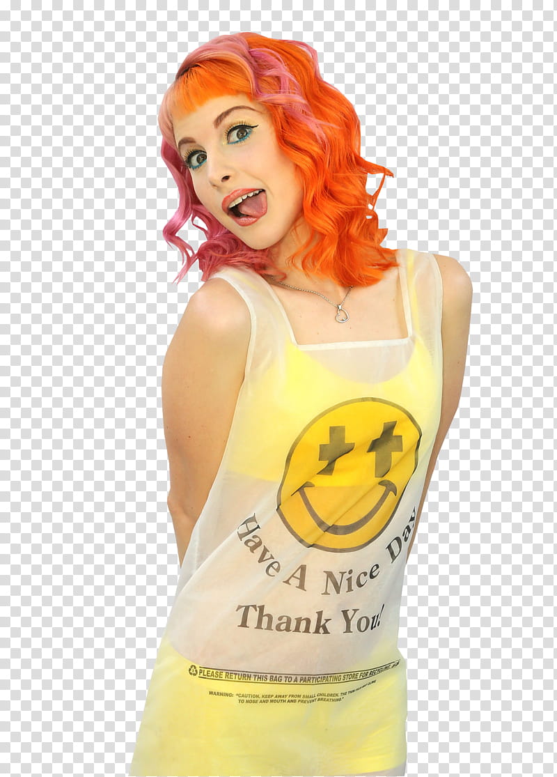 Hayley Williams, woman sticky tongue out transparent background PNG clipart