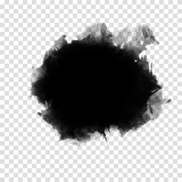 Watercolor, black paint hole transparent background PNG clipart