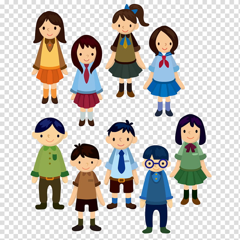 Group Of People, Cartoon, Drawing, Student, School
, Comics, Social Group, Clothing transparent background PNG clipart