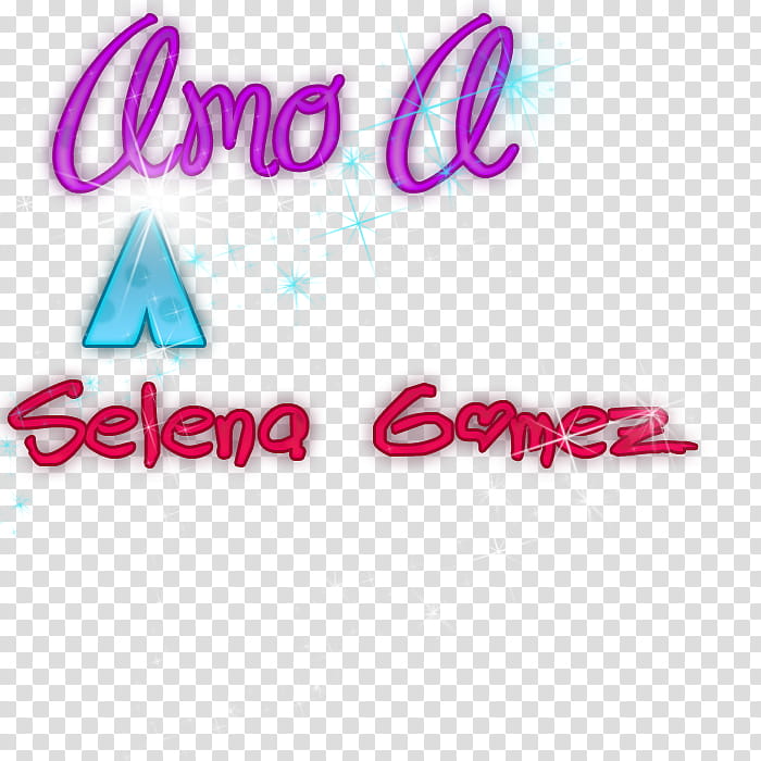 Amo a Selena Gomez texto transparent background PNG clipart