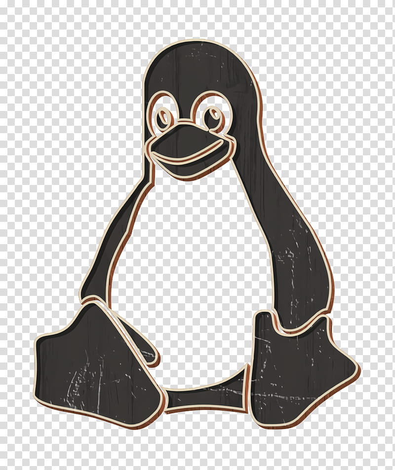 cmd icon line icon linux icon, Os Icon, Terminal Icon, Bird, Flightless Bird, Penguin, Emperor Penguin transparent background PNG clipart