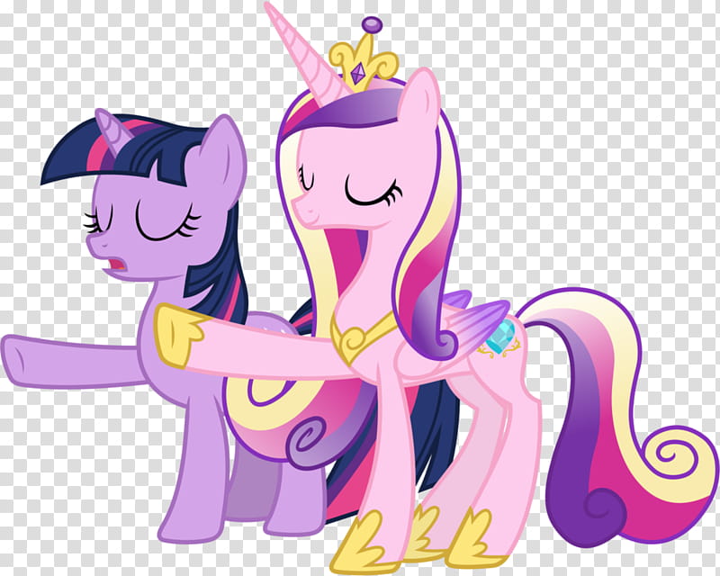 Princess Cadance and Twilight Sparkle Relaxing, two My Little Pony character illustrations transparent background PNG clipart