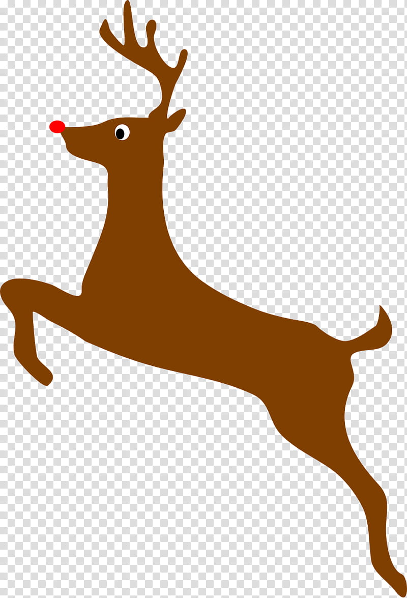 Christmas Reindeer Drawing, Whitetailed Deer, Rudolph, Deer Hunting, Silhouette, Christmas Day, Fawn, Animal Figure transparent background PNG clipart