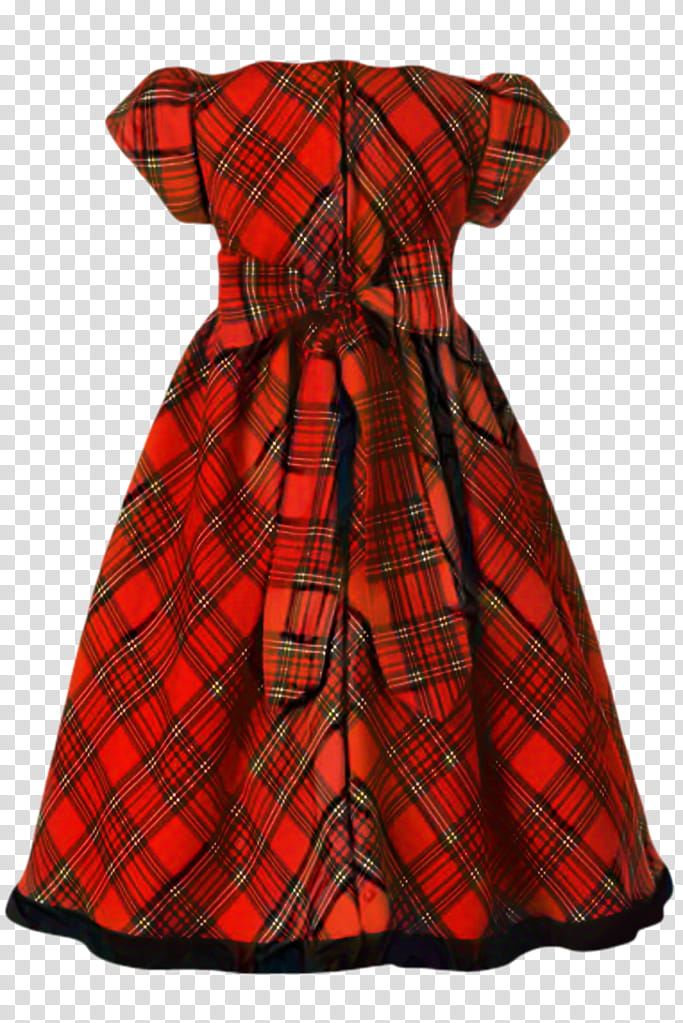 Vintage, Tartan, Dress, Plaid, Clothing, Day Dress, Textile, Red transparent background PNG clipart