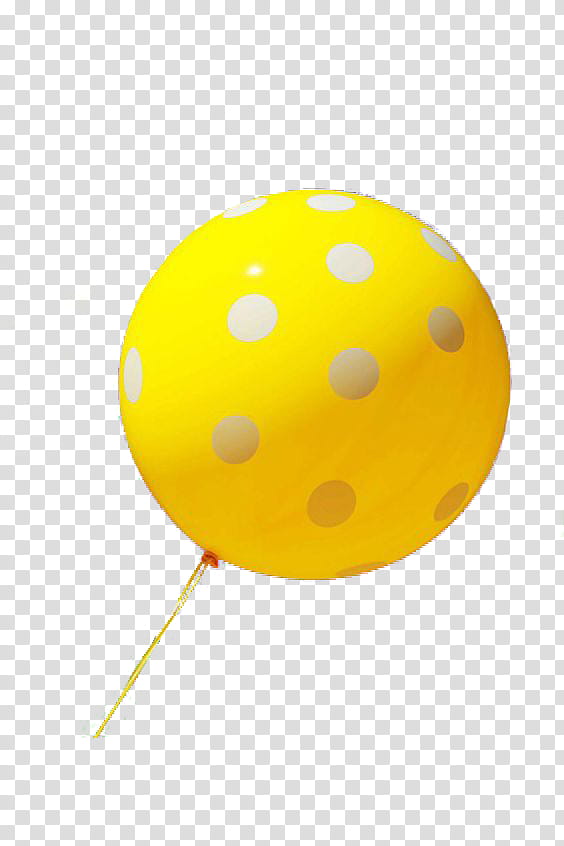 Yellow , round yellow and gray polka-dot balloon illustration transparent background PNG clipart