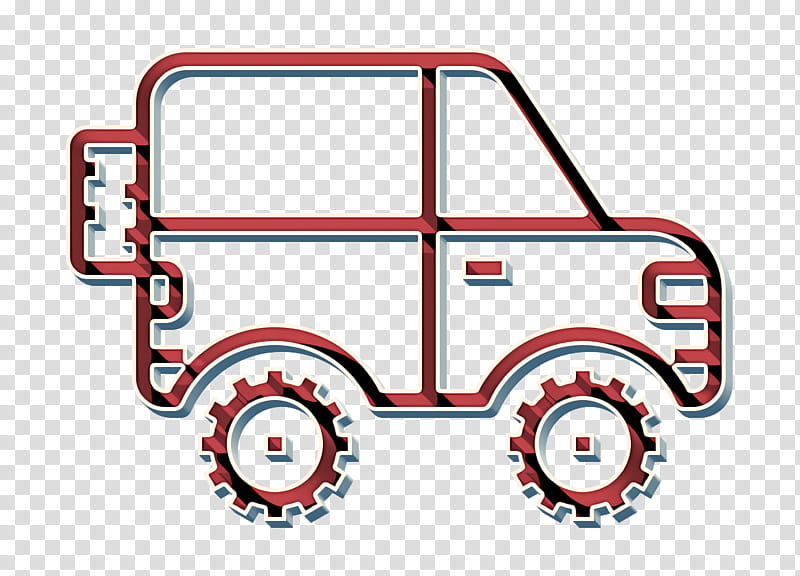 Jeep icon Car icon, Vehicle, Transport, Line, Emergency Vehicle, Rolling, Coloring Book, Truck Driver transparent background PNG clipart
