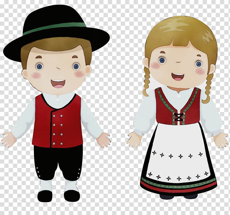 Watercolor, Paint, Wet Ink, Folk Costume, Child, Clothing, , Dress transparent background PNG clipart