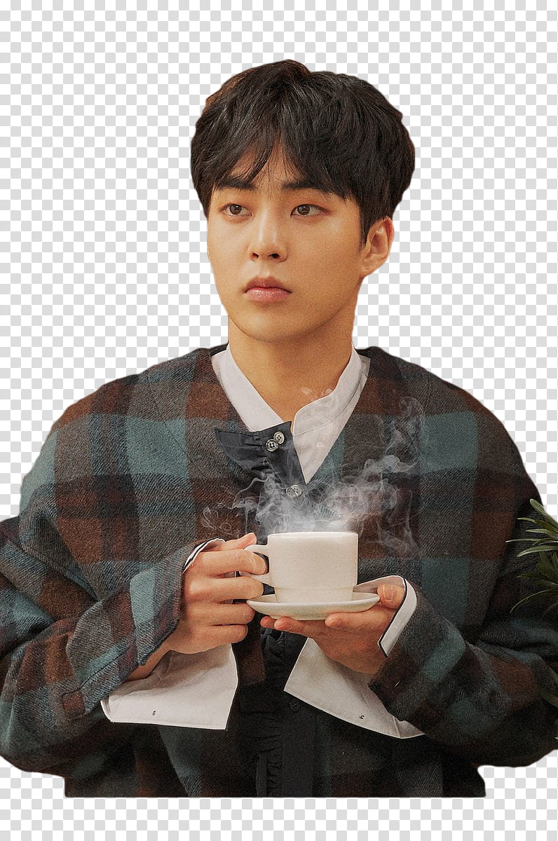 EXO UNIVERSE, man holding a teacup transparent background PNG clipart