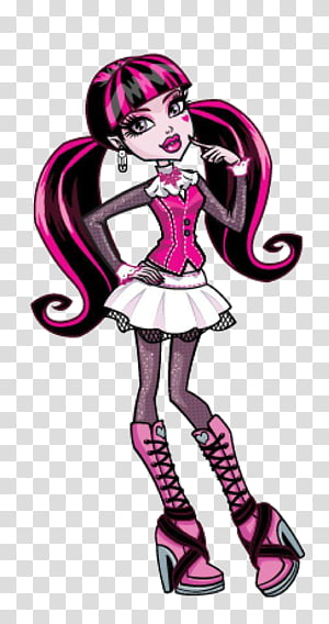 Draculaura, standing Bratz character illustration transparent background PNG clipart thumbnail