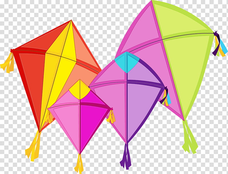 kite sport kite triangle triangle, Makar Sankranti, Magha, Mela, Maghi, Bhogi, Watercolor, Paint transparent background PNG clipart