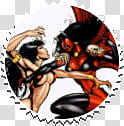 Vampirella Purgatori Round Stamp transparent background PNG clipart