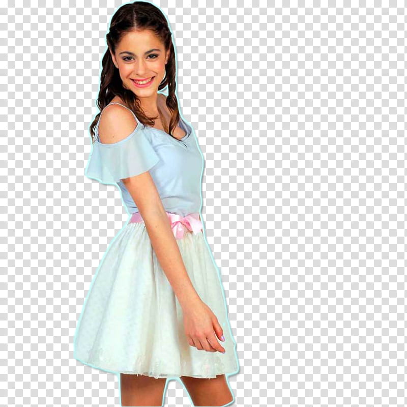 Martina Stoessel y Lodovica Comello, women's white and pink dress transparent background PNG clipart