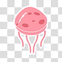 pink jelly fish transparent background PNG clipart