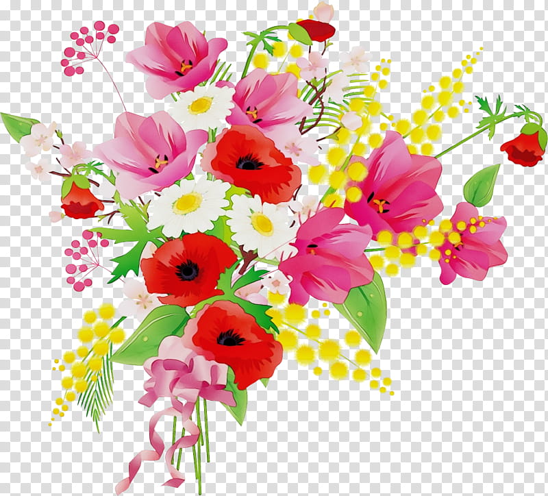 Floral design, Flower Bouquet, Flower Bunch, Watercolor, Paint, Wet Ink, Cut Flowers, Flower Arranging transparent background PNG clipart