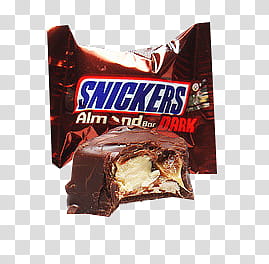Ice cream and candy s, Snickers almond dark choclate bar transparent ...