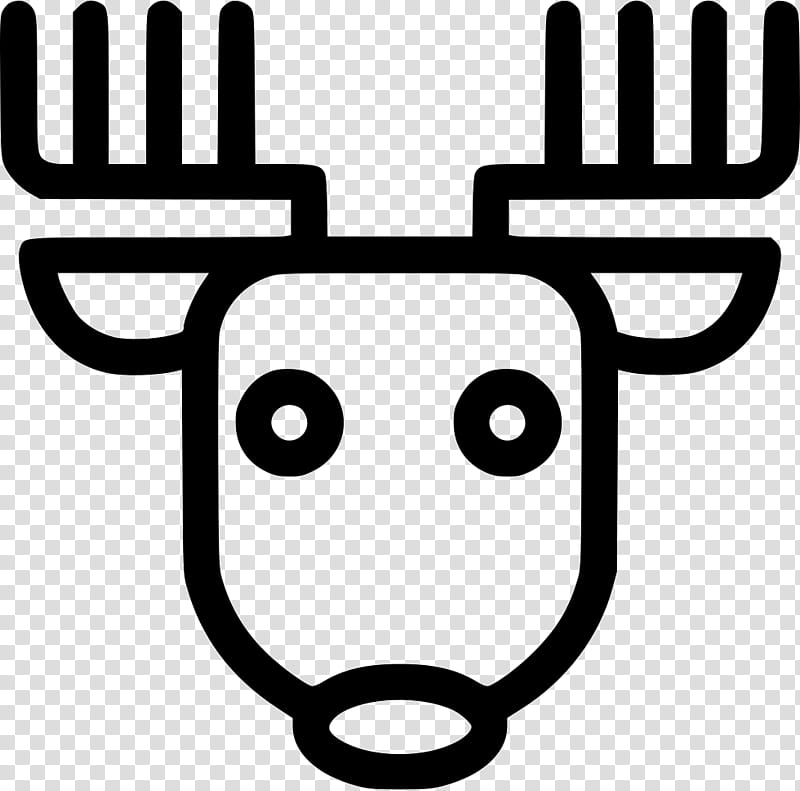 Emoticon Smile, Deer, Reindeer, Whitetailed Deer, Horn, Computer, Linkware, Head transparent background PNG clipart