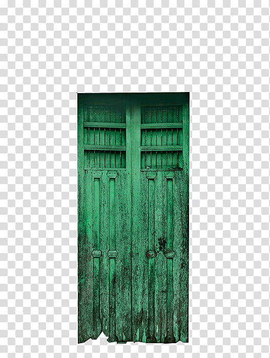 Doors, closed green wooden doors illustration transparent background PNG clipart