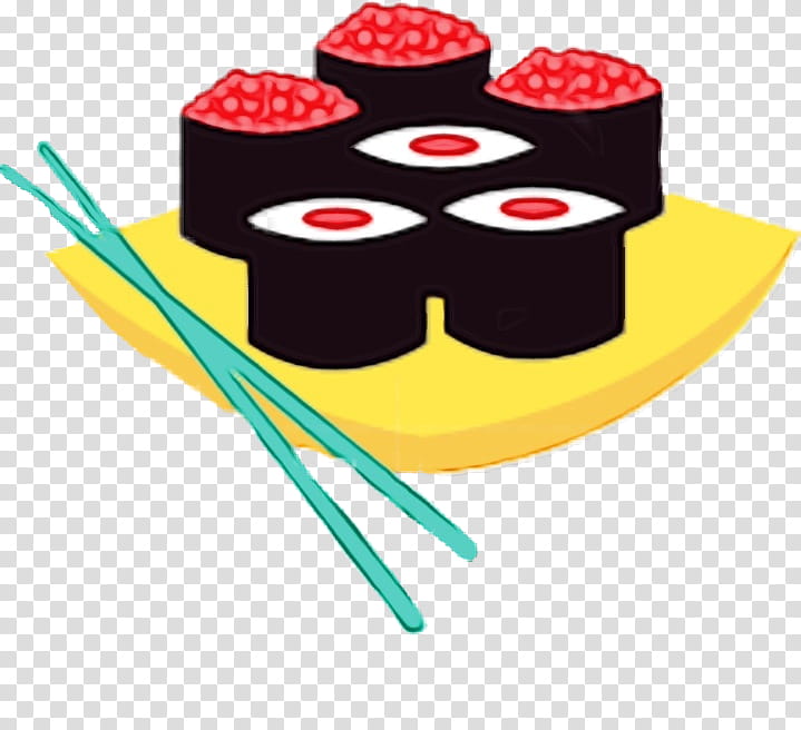 Sushi, Watercolor, Paint, Wet Ink, Chopsticks, Games, Japanese Cuisine, Tableware transparent background PNG clipart