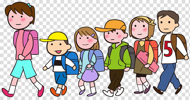 students walking clipart