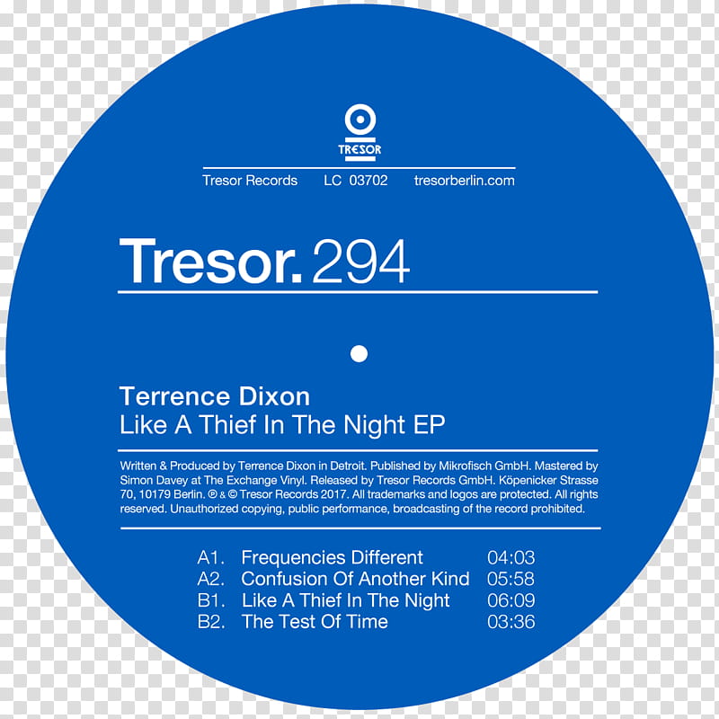 Like A Thief In The Night Blue, Life Events, Tresor Records, Organization, Phonograph Record, Terrence Dixon, Runtastic, Remix transparent background PNG clipart