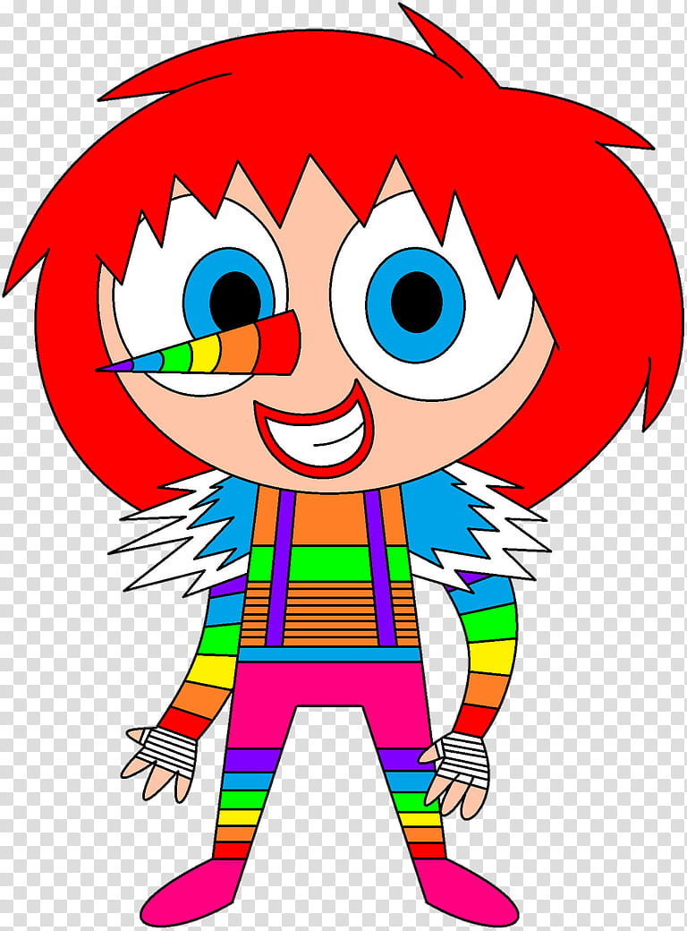 Rainbow Laughing Jack transparent background PNG clipart.