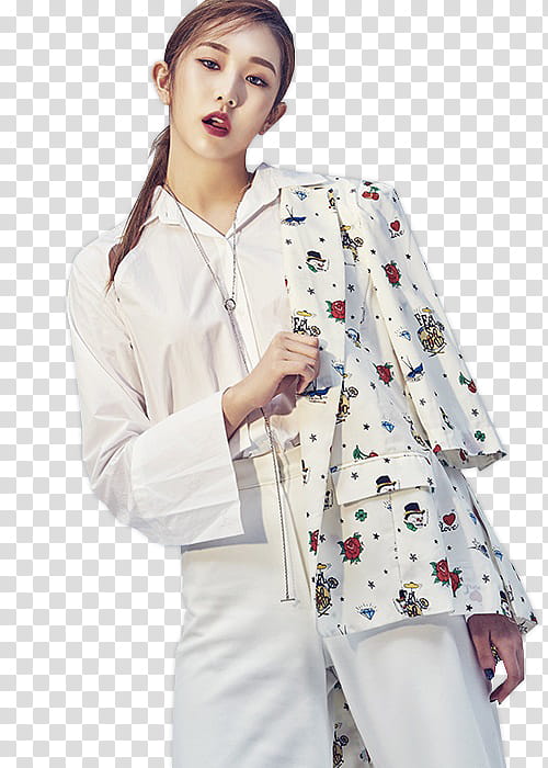 woman in white button-up coat transparent background PNG clipart