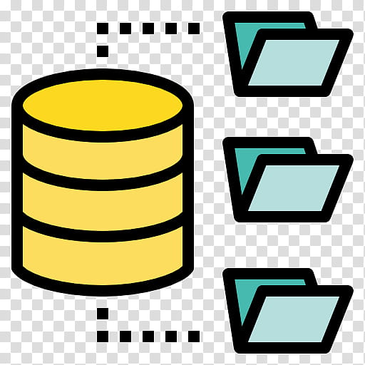 Cartoon Computer, Database, Database Server, Computer Servers, Yellow, Line transparent background PNG clipart