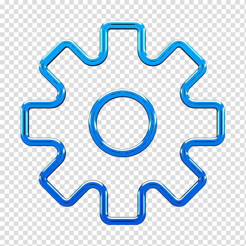 gear icon blue