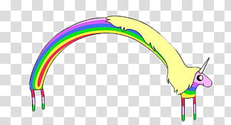 Hora de aventura, rainbow unicorn illustration transparent background PNG clipart