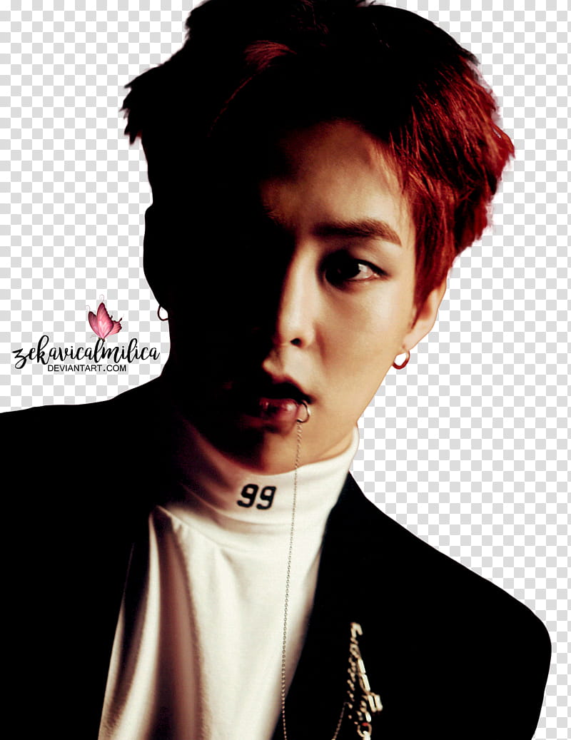 EXO Xiumin Monster, man in white turtleneck top and black top transparent background PNG clipart