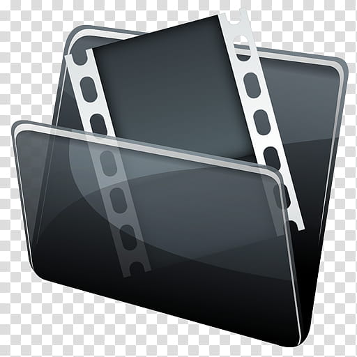 HP Dock Icon Set, HP-Video-Folder-Dock-, black film strip transparent background PNG clipart