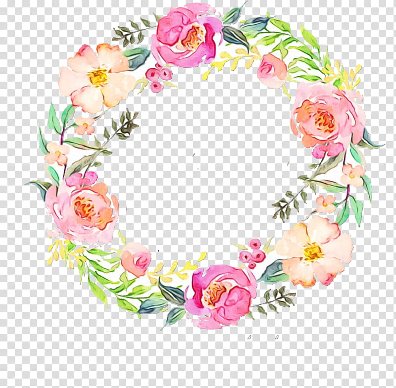 Watercolor Wreath, Paint, Wet Ink, Floral Design, Flower, Watercolor Painting, Pressed Flower Craft, Rose transparent background PNG clipart