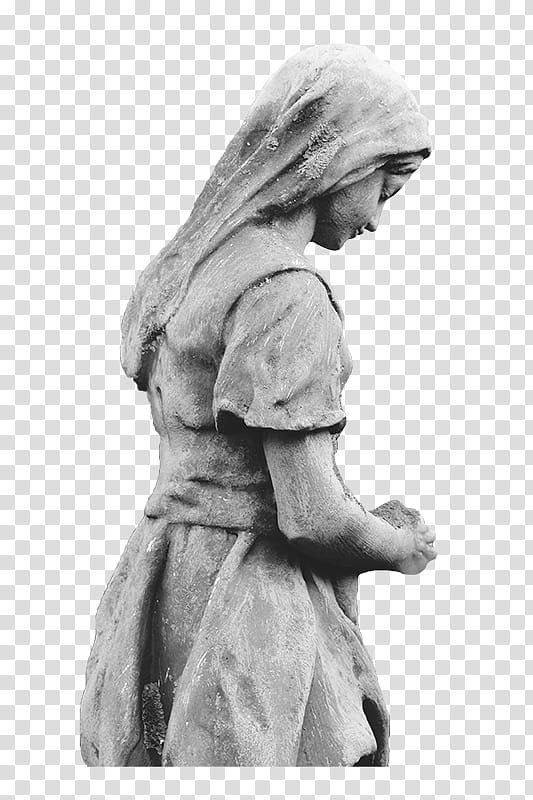 marble and stone, woman gray concrete statue transparent background PNG clipart
