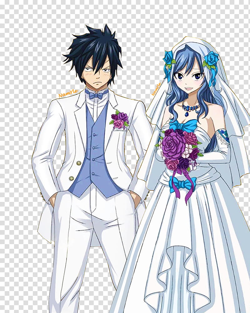 Wedding Gray and Juvia Render transparent background PNG clipart