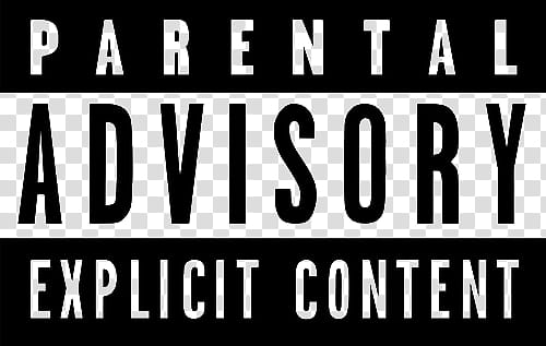 BLACK RESOURCESFORBITCHES, Parental Advisory illustration transparent background PNG clipart